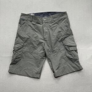 Kuhl Hiking Cargo Shorts Mens 38 Gray 12" Inseam Stretch Outdoor Nylon